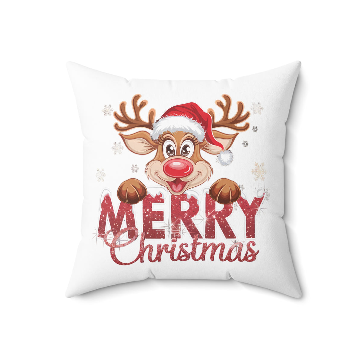 Merry Christmas Reindeer-White