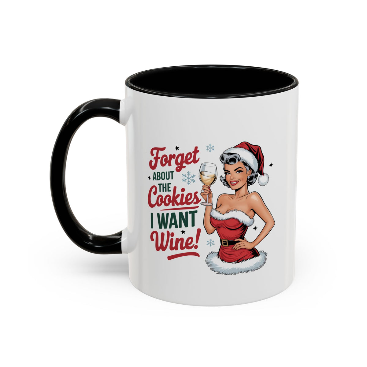 Forget About The Cookies-Accent Coffee Mug (11, 15oz) (Red)