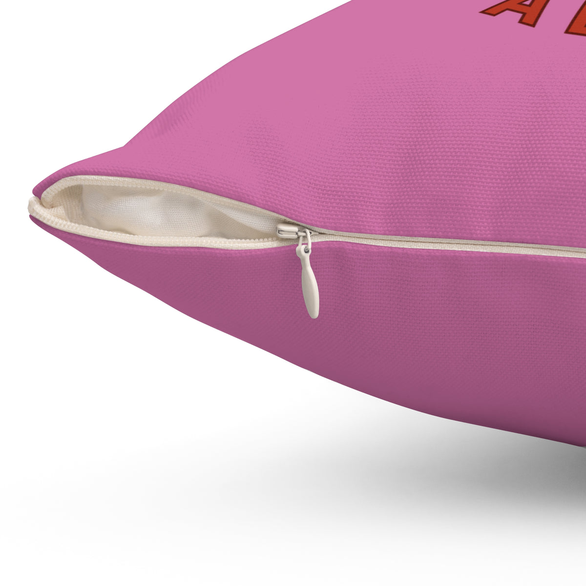 Hottie With A Body-Spun Polyester Square Pillow (Lt Pink)