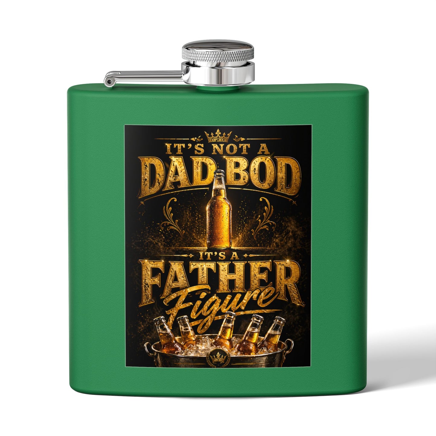 “It’s Not a Dad Bod, It’s a Father Figure” Novelty 6oz Hip Flask | Father's Day Gift