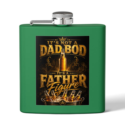 “It’s Not a Dad Bod, It’s a Father Figure” Novelty 6oz Hip Flask | Father's Day Gift