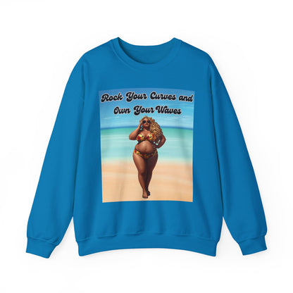 Rock Your Curves and Own Your Waves Crewneck Sweatshirt