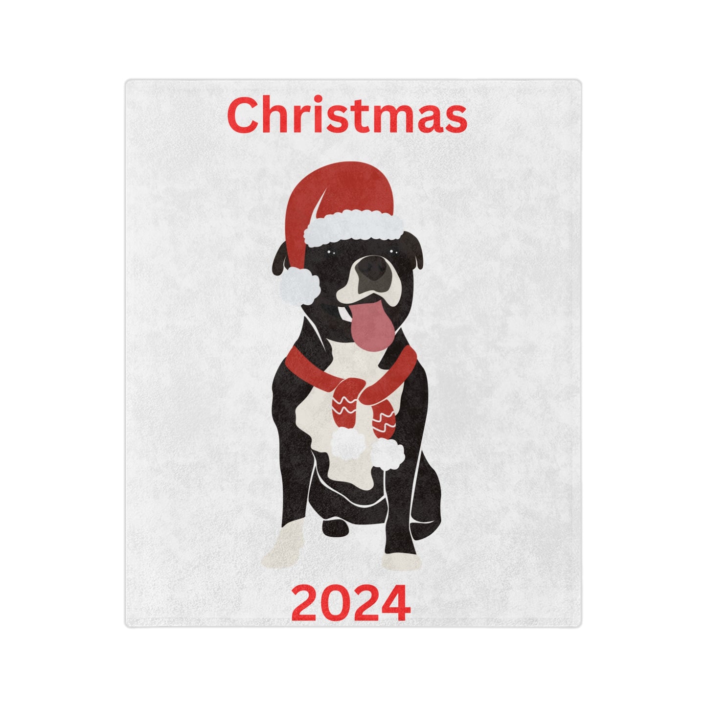 Blk Dog Red Stocking Scarf