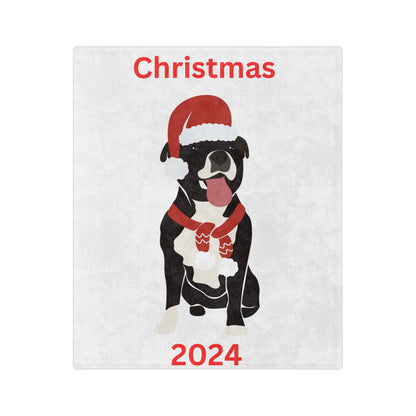 Blk Dog Red Stocking Scarf