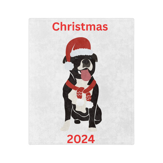 Blk Dog Red Stocking Scarf