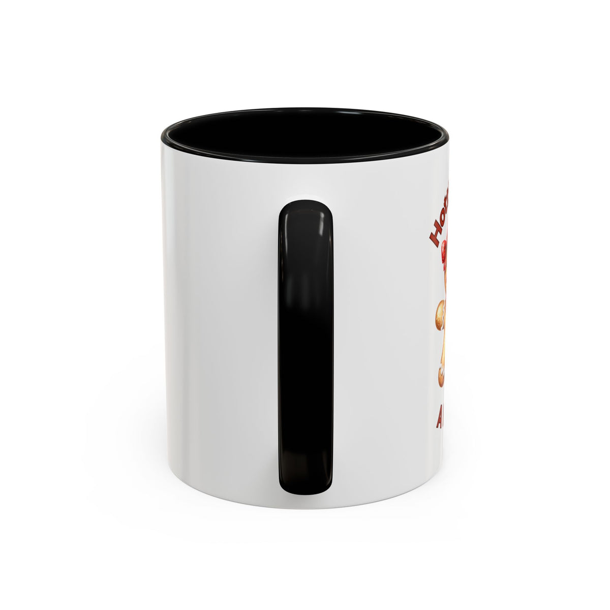 Hottie With A Body-Accent Coffee Mug (11, 15oz) (Black)