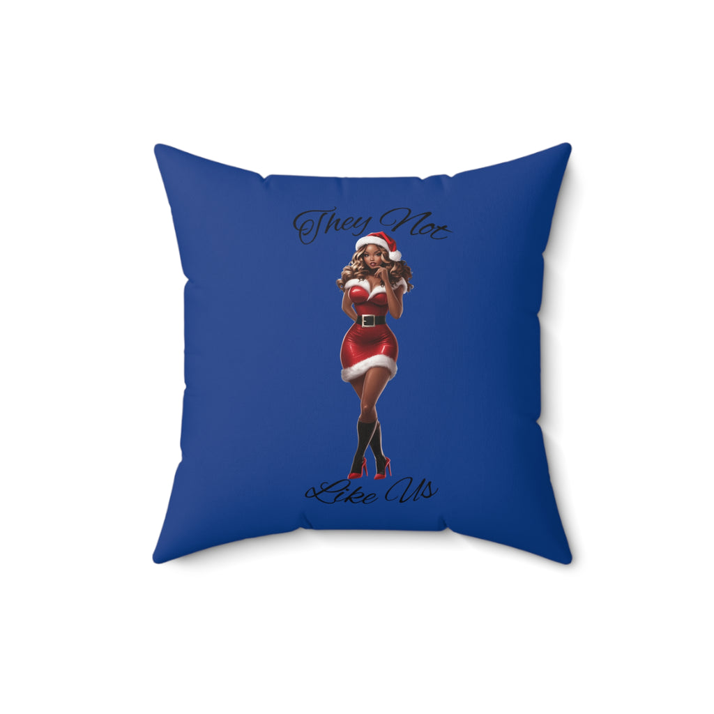 They Not Like Us 3- (Dk Blue) Spun Polyester Square Pillow