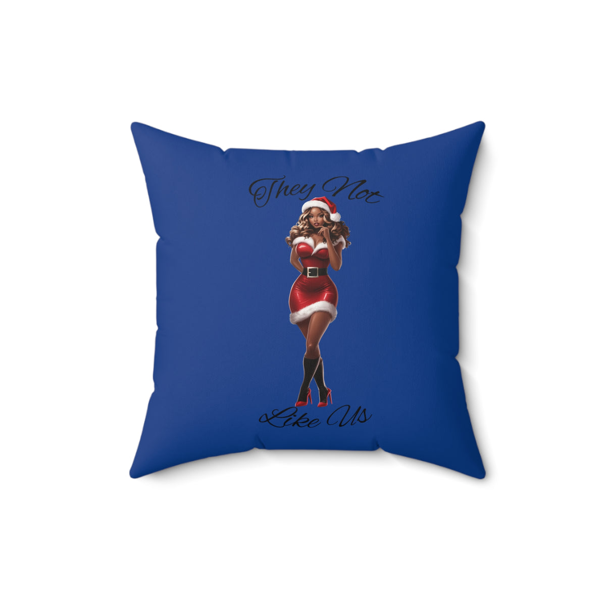 They Not Like Us 3- (Dk Blue) Spun Polyester Square Pillow
