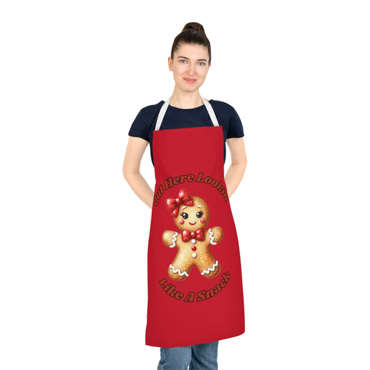 Lookin Like A Snack 2-Adult Apron (AOP) (Dk Red)