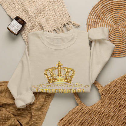Fatherhood Is Kingdom Work Sweatshirt — Inspirational Christian Dad Crewneck