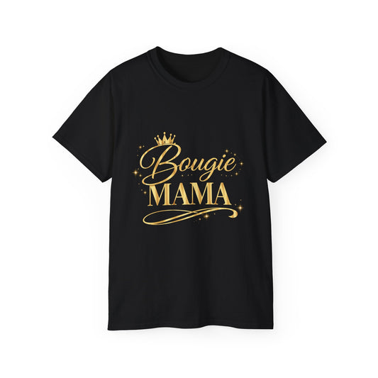 Bougie Mama T-Shirt — Gold Crown Graphic Mom Tee