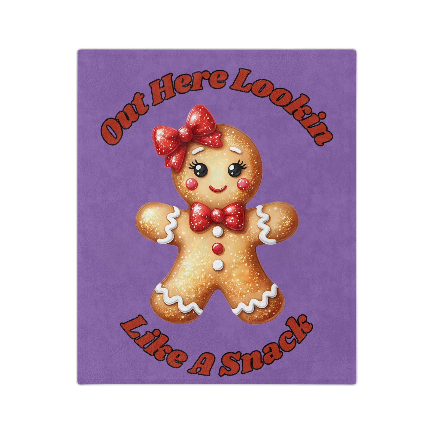 Lookin Like A Snack 2-Velveteen Microfiber Blanket (Lt Purple)