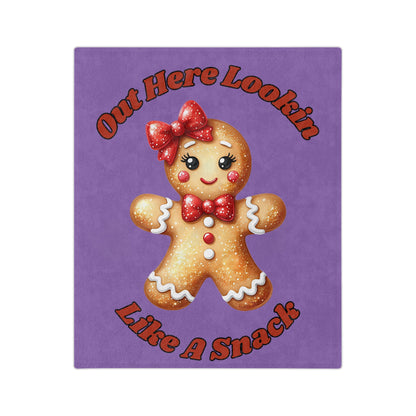 Lookin Like A Snack 2-Velveteen Microfiber Blanket (Lt Purple)