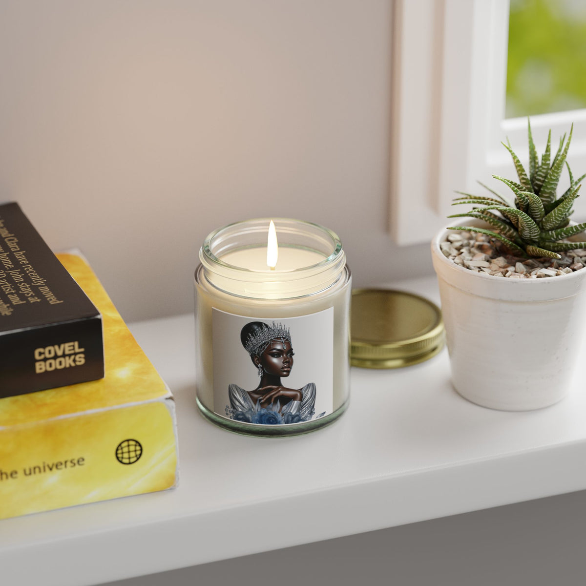 Silver-Scented Candles, Coconut Apricot Wax (4oz, 9oz)