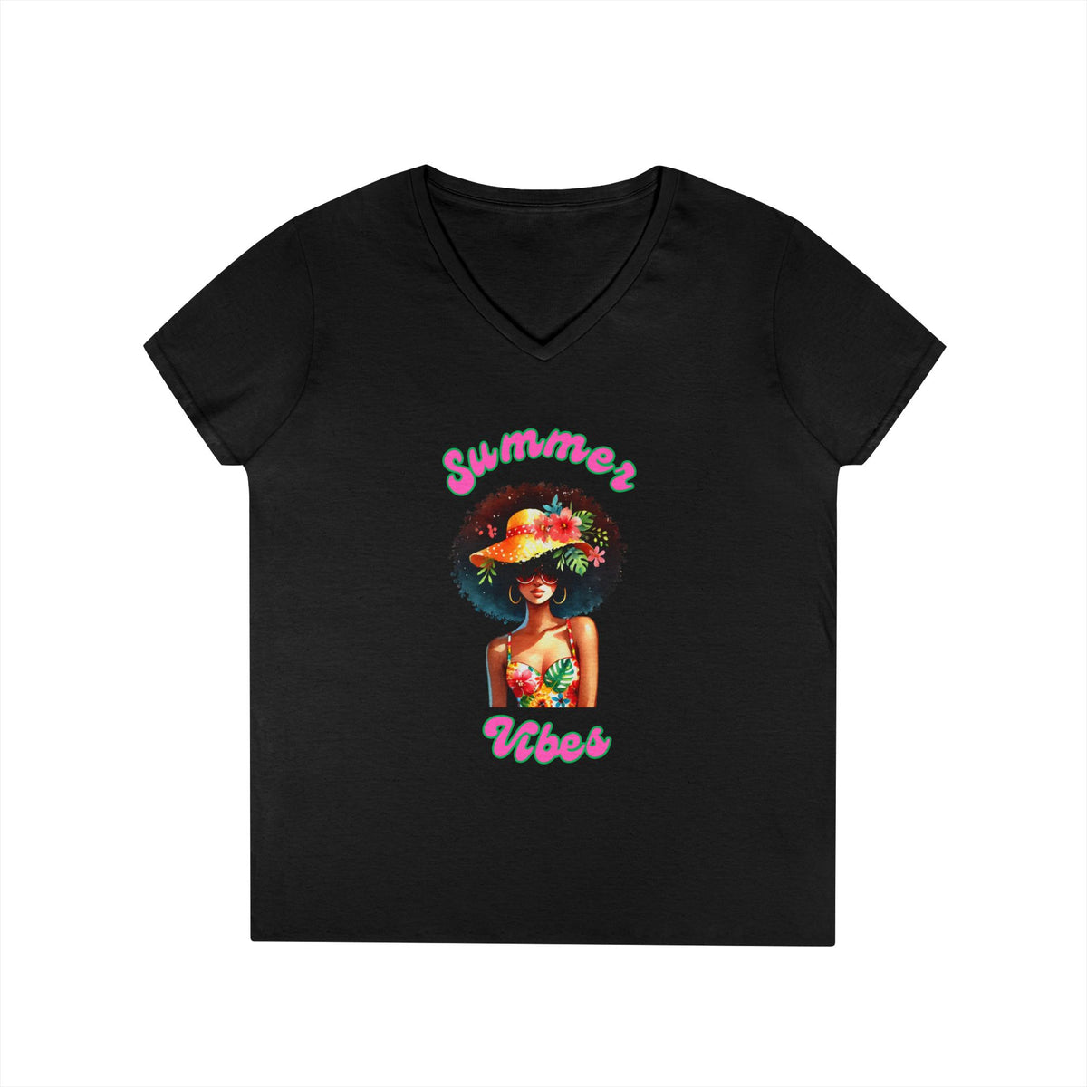 Ladies' Summer V-Neck T-Shirt 4