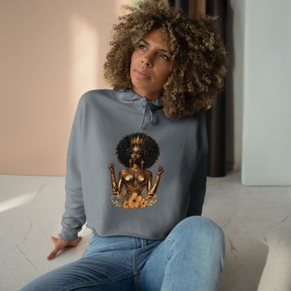 Golden Goddess Crop Hoodie