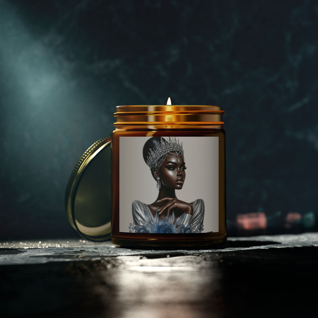 Silver-Scented Candles, Coconut Apricot Wax (4oz, 9oz)