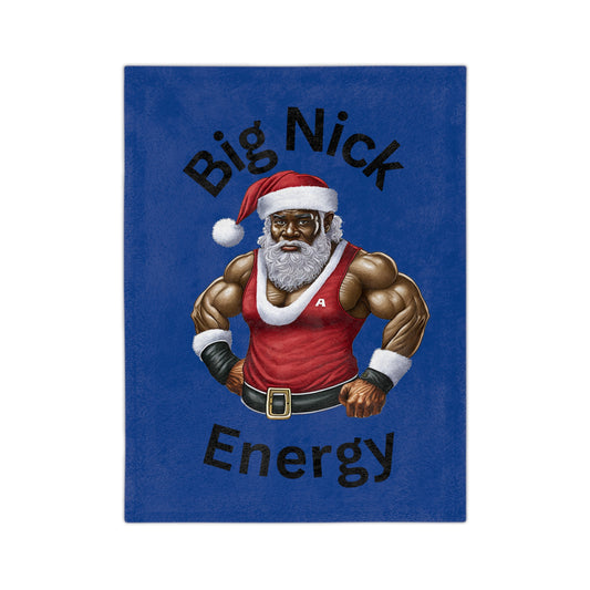 Big Nick Energy Velveteen Microfiber Blanket (Blue)