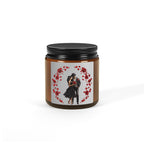 Roses-Scented Soy Candle (Multi-Size, Amber Jar)