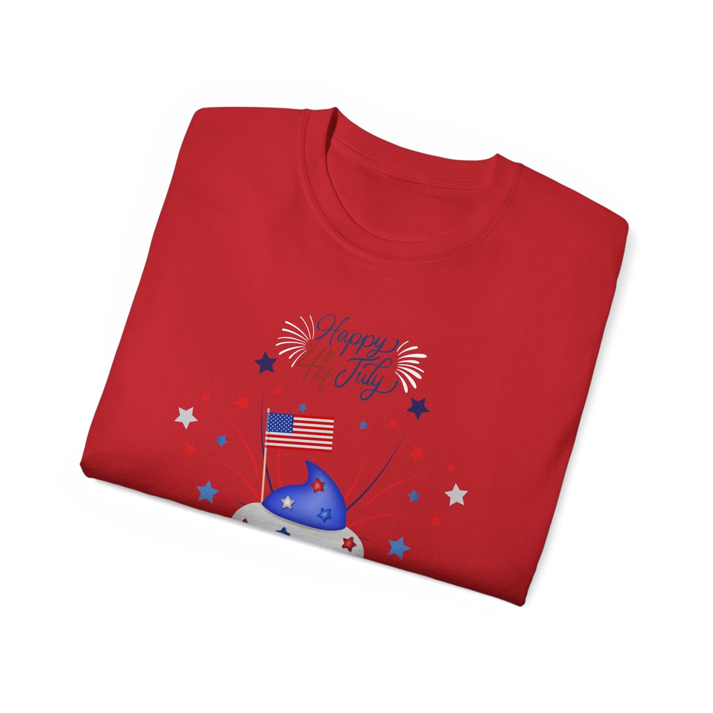 4th of July Cupcake T-Shirt — Happy 4th USA Patriotic Tee