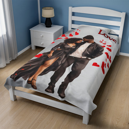 Love 2-Velveteen Plush Blanket