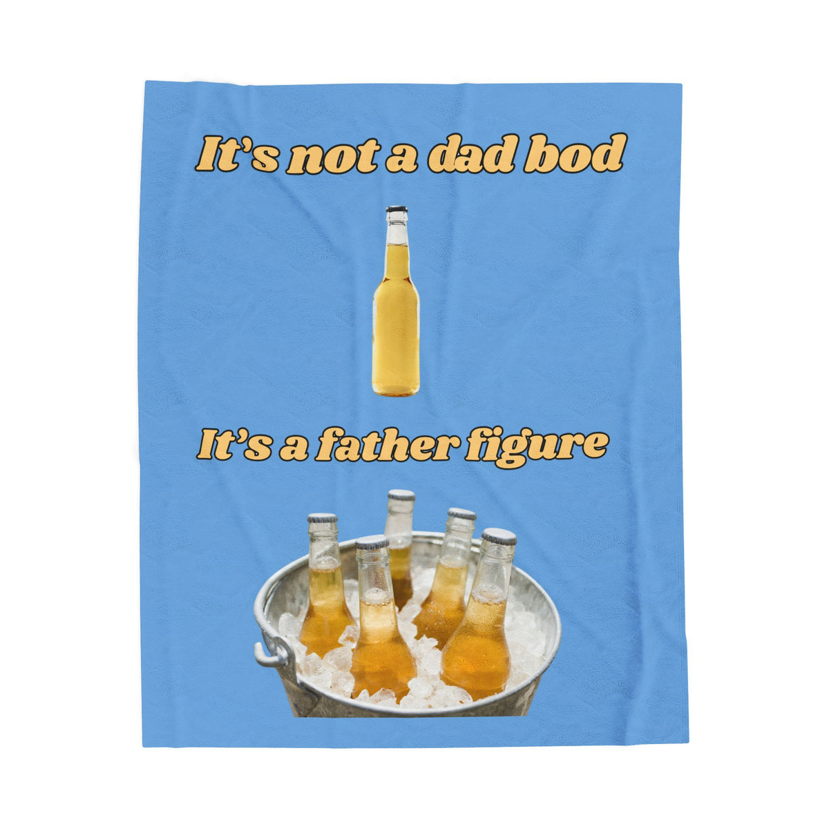Funny Dad Bod Themed Velveteen Plush Blanket