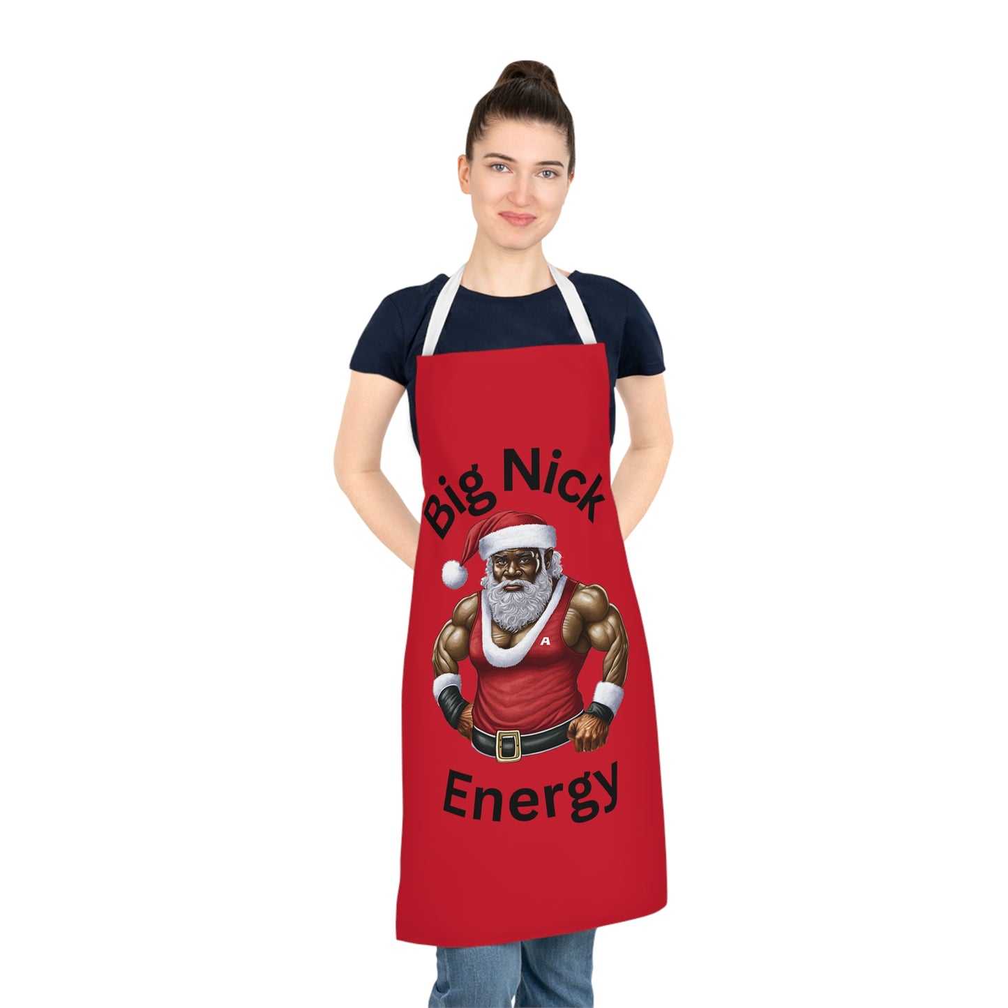 Big Nick Energy-Adult Apron (AOP) (Dk Red)