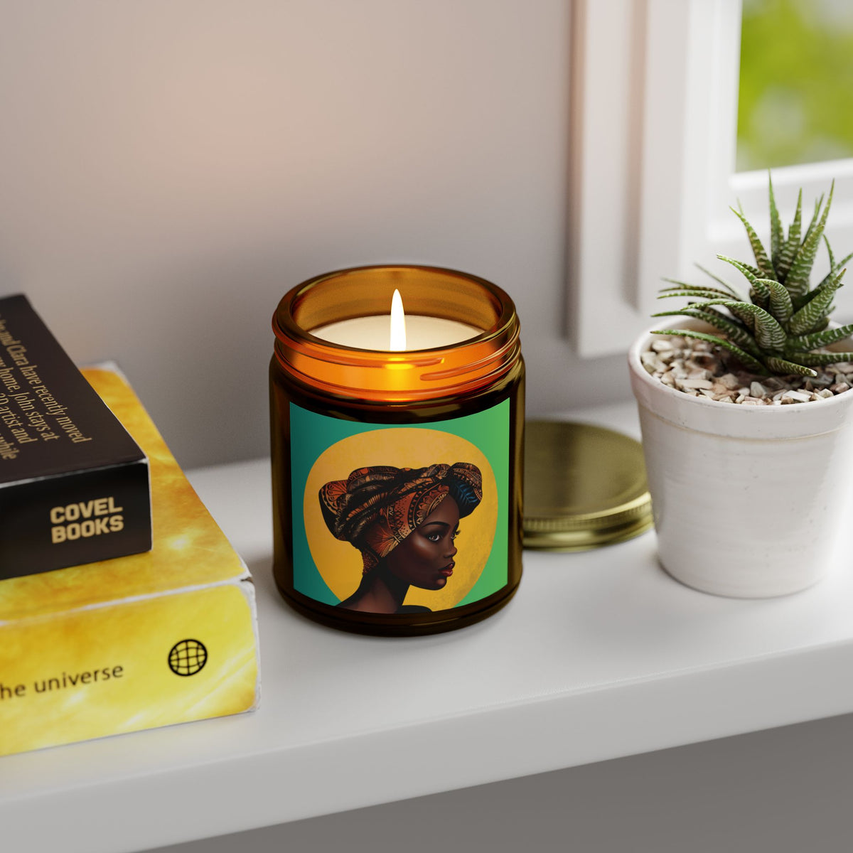 Moon-Scented Candles, Coconut Apricot Wax (4oz, 9oz)