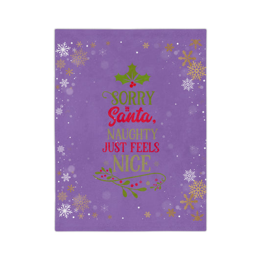 Naughty Feels Nice 2-Velveteen Microfiber Blanket (Lt Purple)