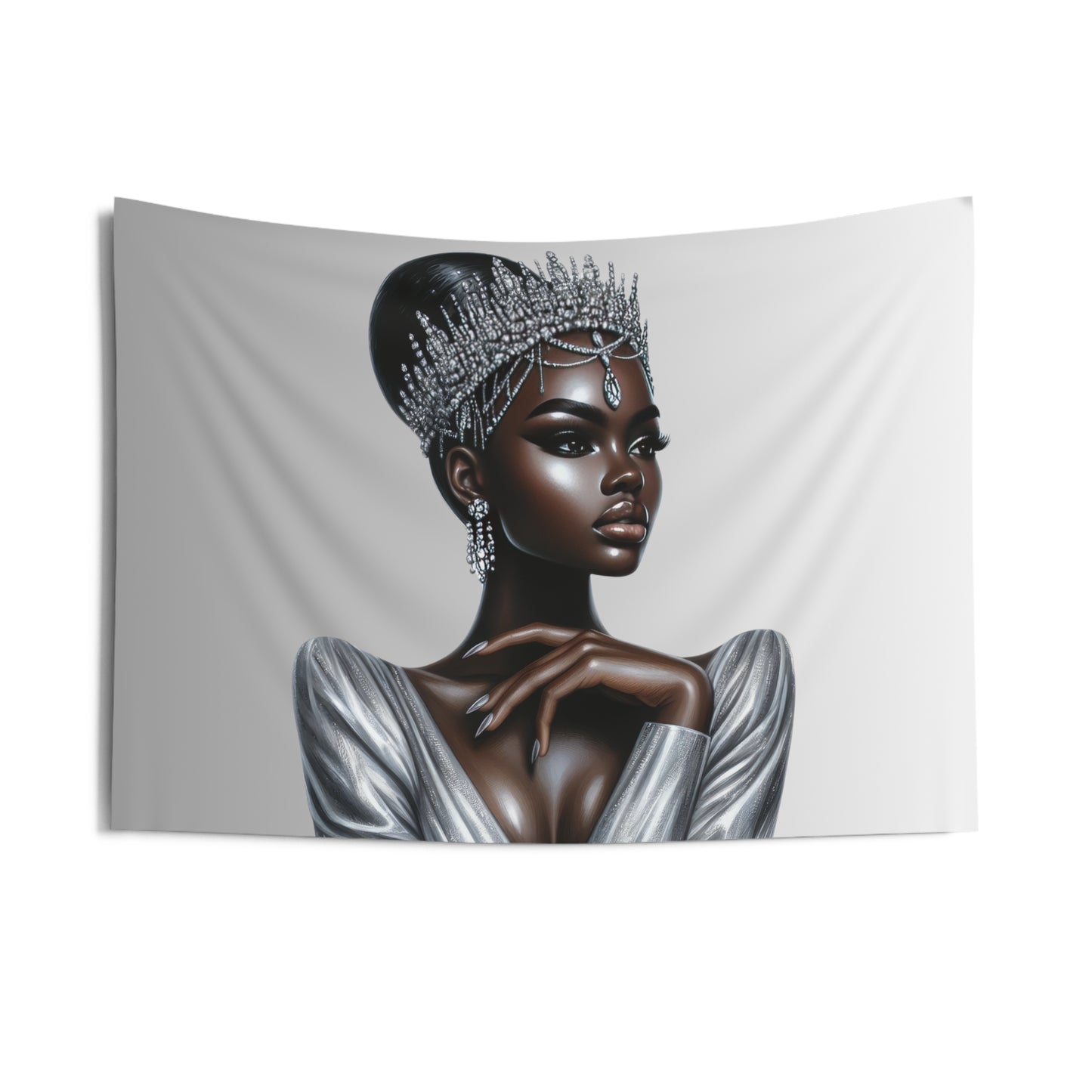 Queen Silver Wall Tapestry