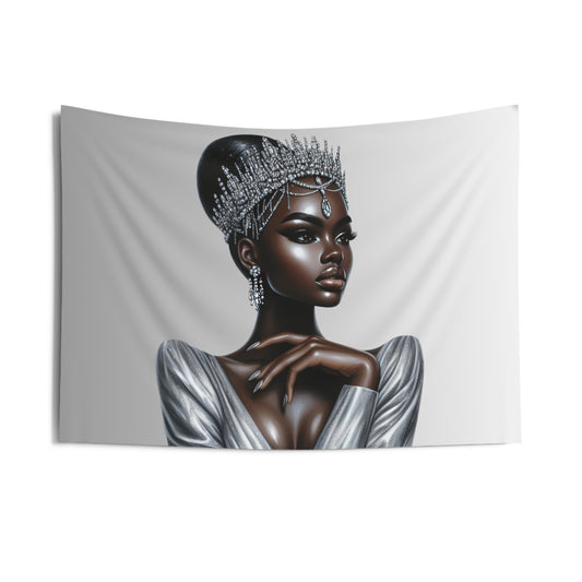 Queen Silver Wall Tapestry
