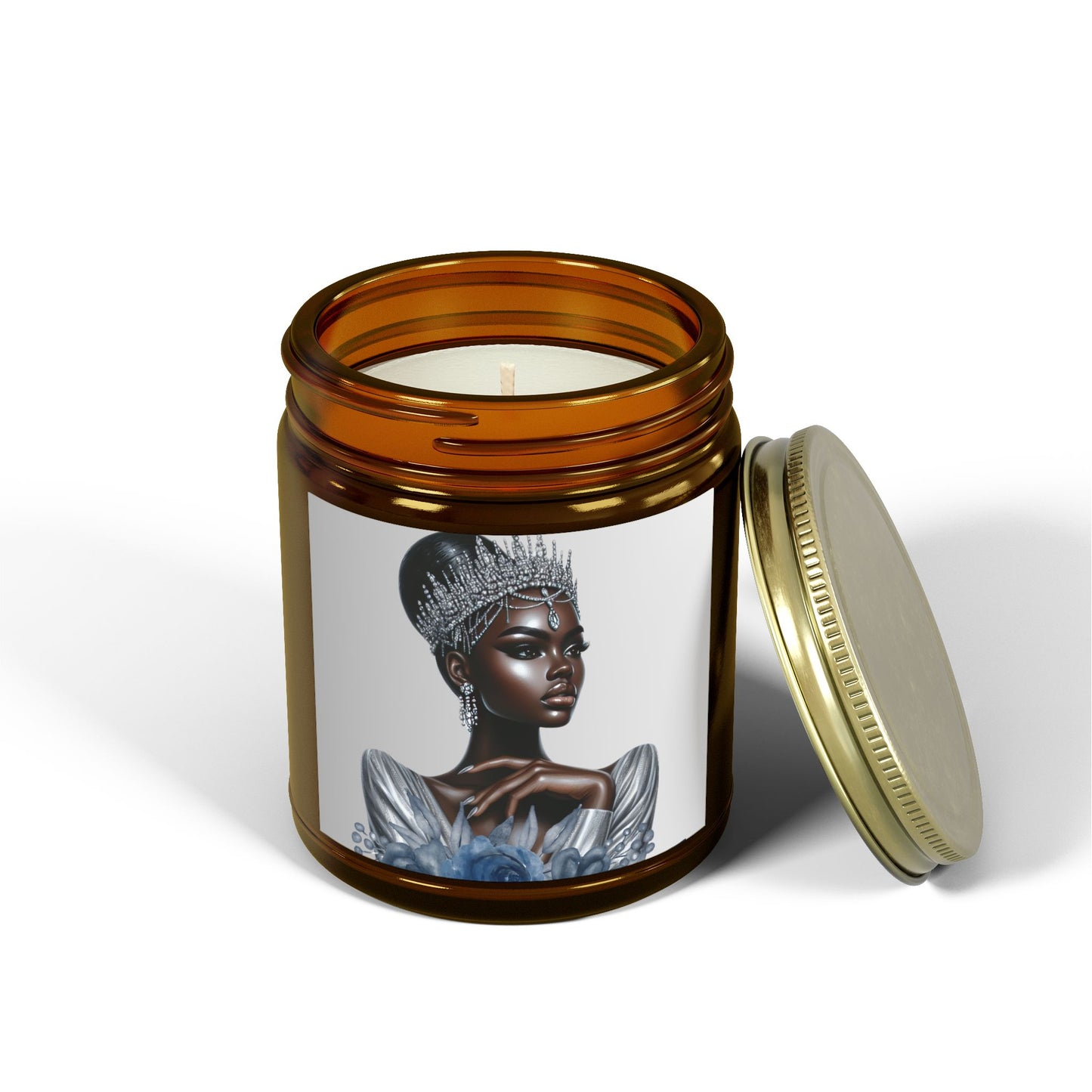 Silver-Scented Candles, Coconut Apricot Wax (4oz, 9oz)