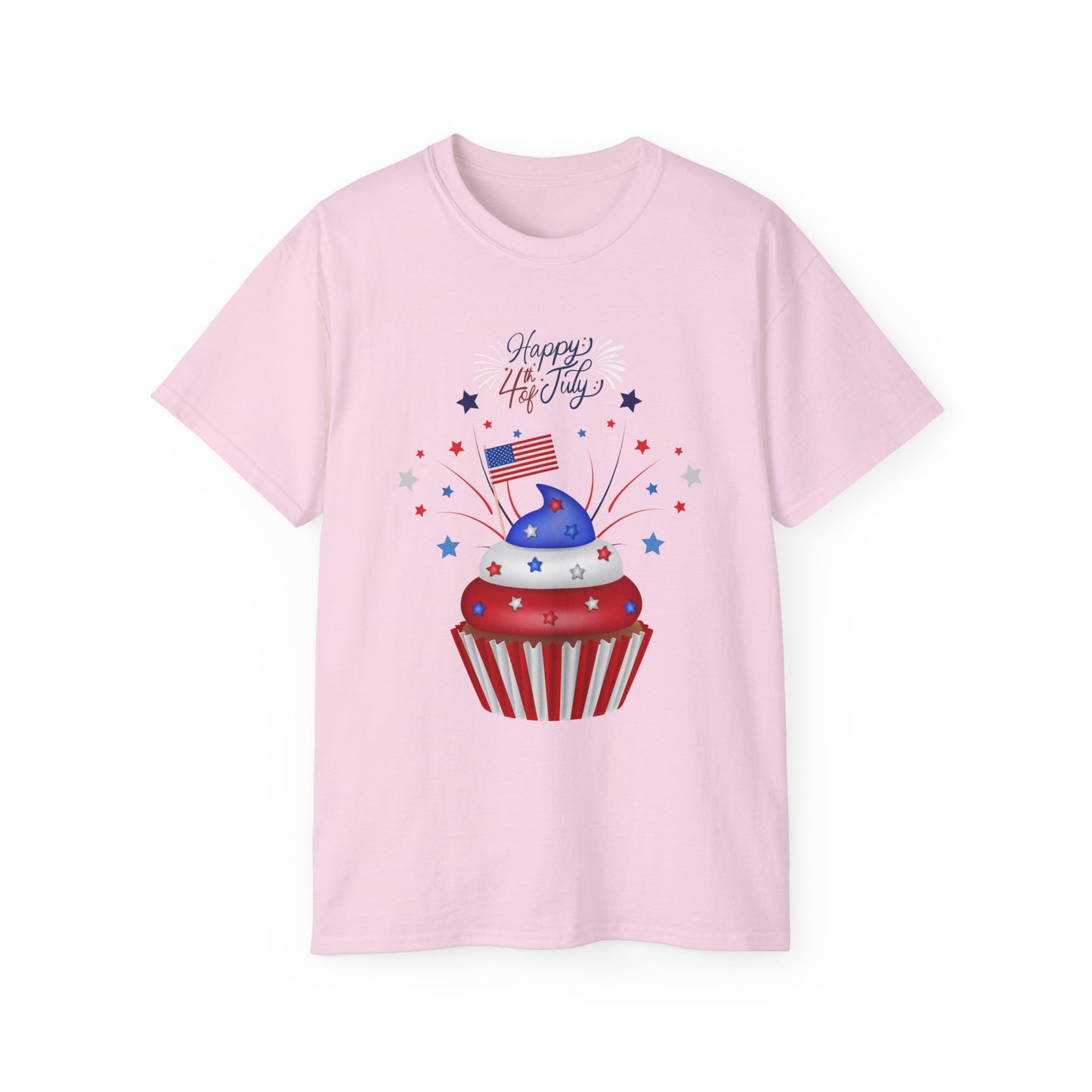 4th of July Cupcake T-Shirt — Happy 4th USA Patriotic Tee