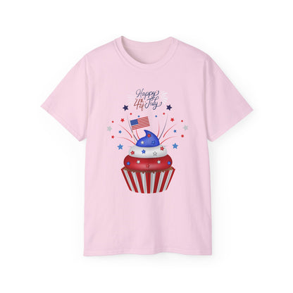 4th of July Cupcake T-Shirt — Happy 4th USA Patriotic Tee