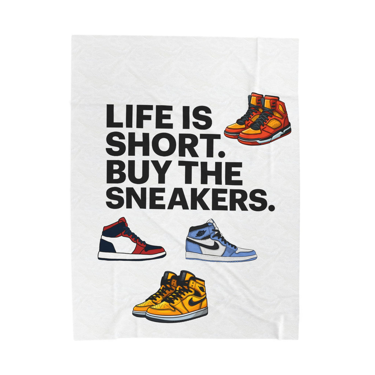 Sneaker Lover Velveteen Plush Blanket