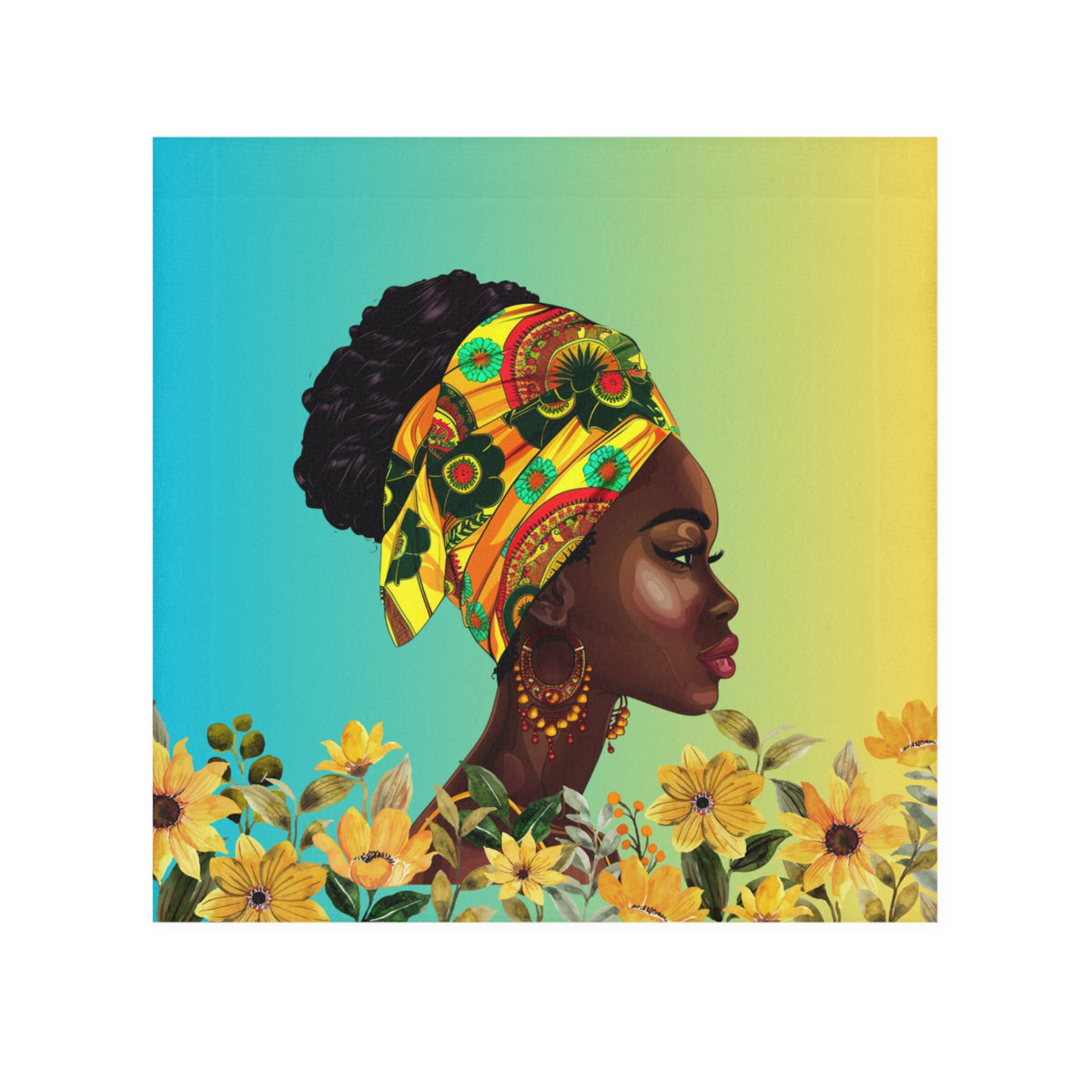 Yellow Flower-Face Towel