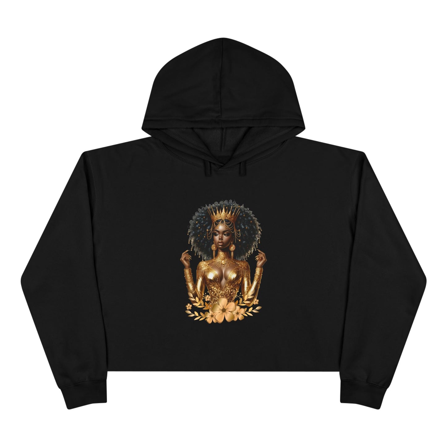Golden Goddess Crop Hoodie