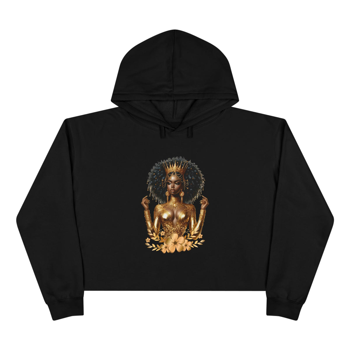 Golden Goddess Crop Hoodie