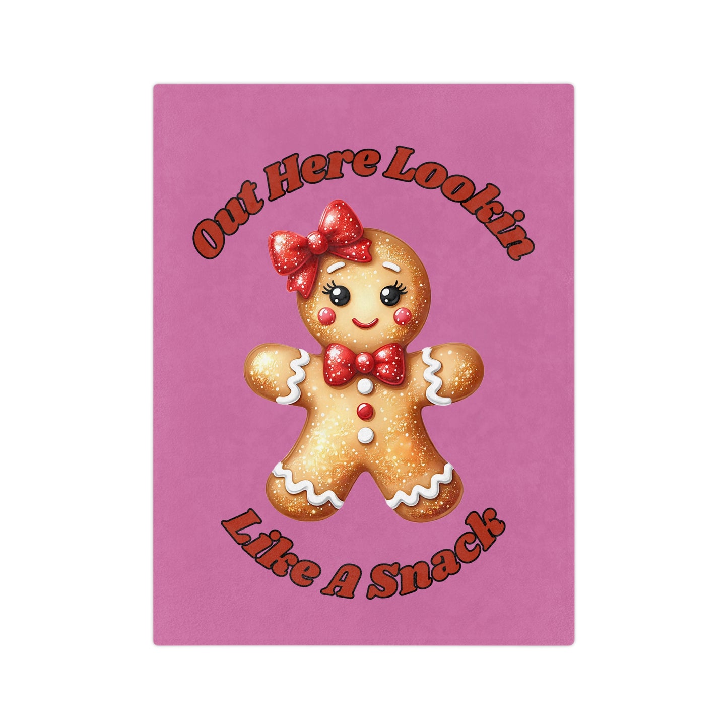 Lookin Like A Snack 2-Velveteen Microfiber Blanket (Lt Pink)