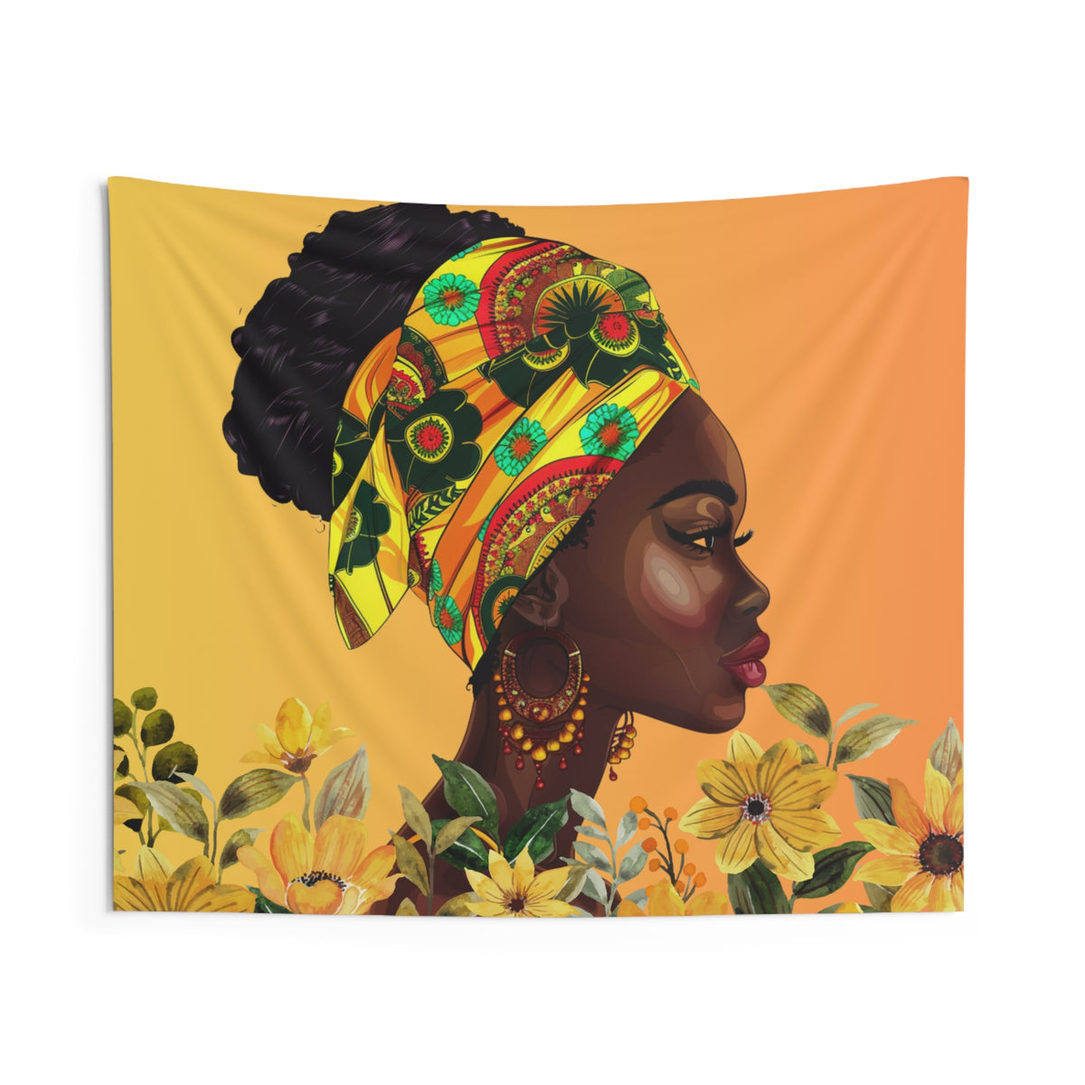 Queen Sunflower Indoor Wall Tapestry