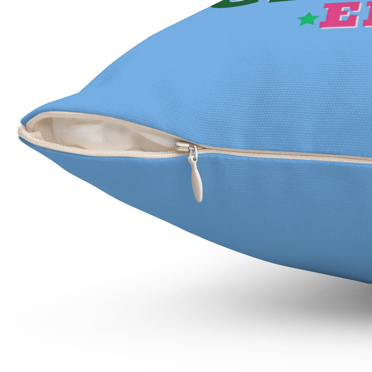 In My Grinch Era-Spun Polyester Square Pillow (Lt Blue)