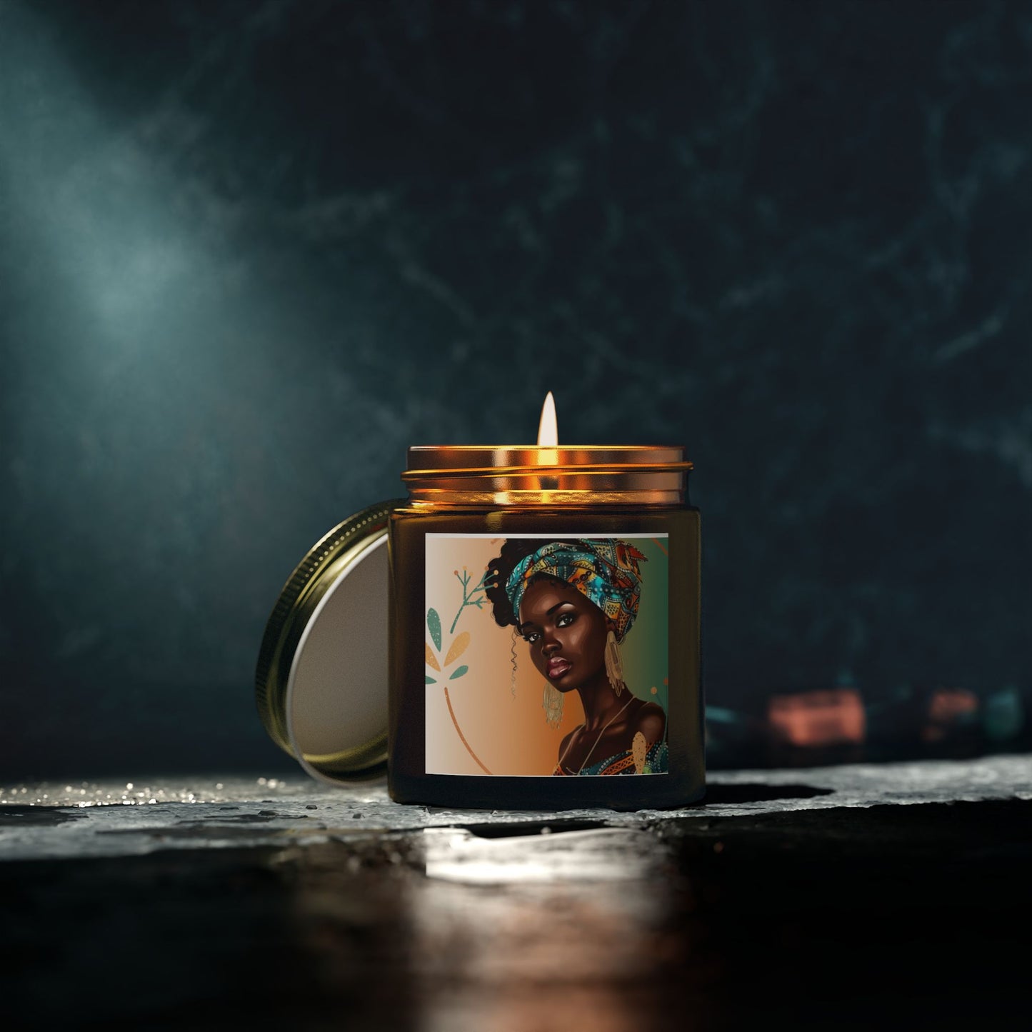 Teal-Scented Candles, Coconut Apricot Wax (4oz, 9oz)