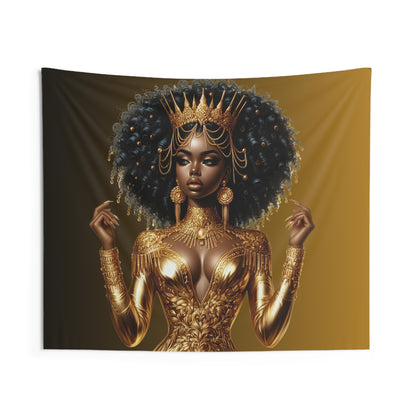 Golden Goddess Indoor Wall Tapestry - Regal Home Decor