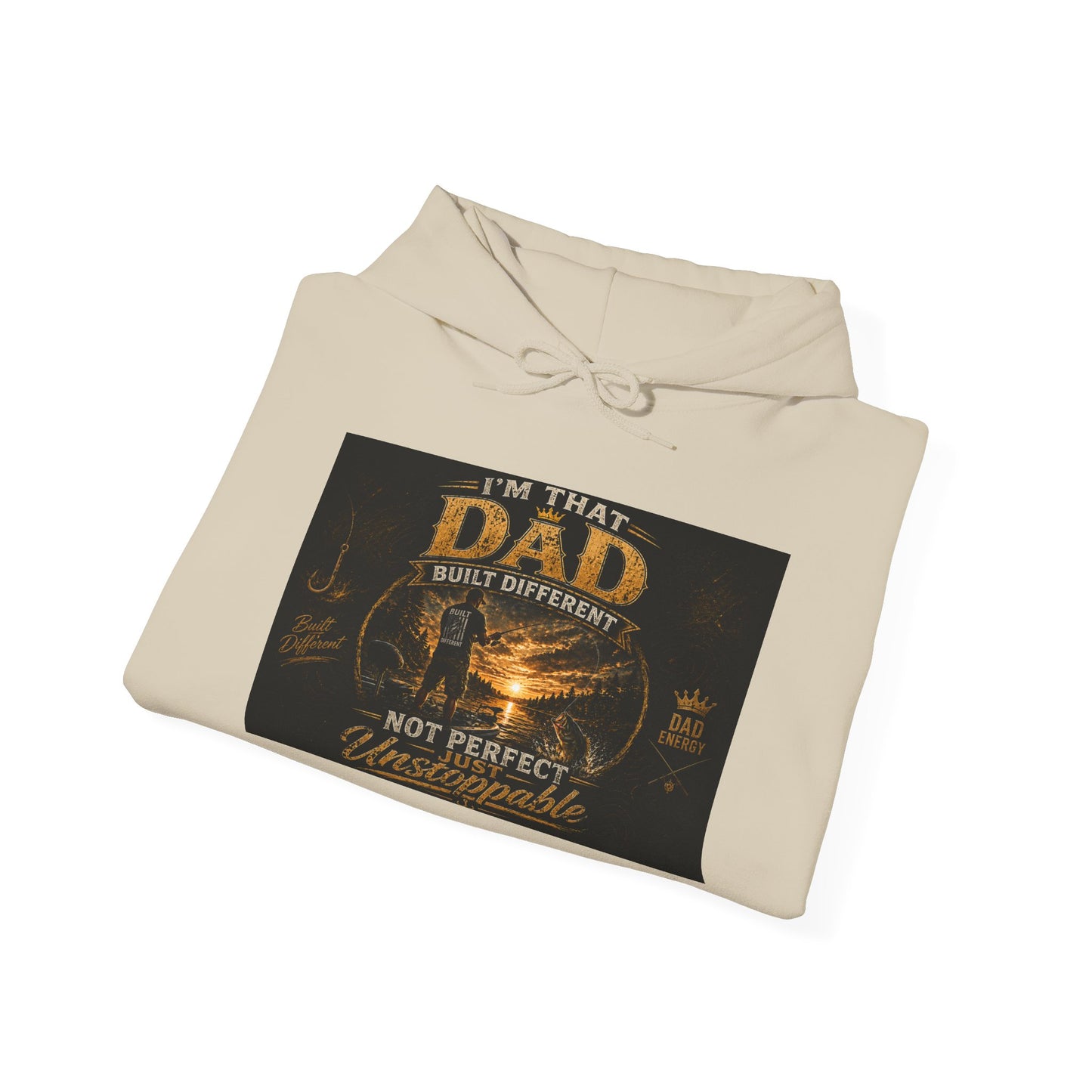 'I'm That Dad Built Different Not Perfect But Unstoppable' Graphic Hoodie