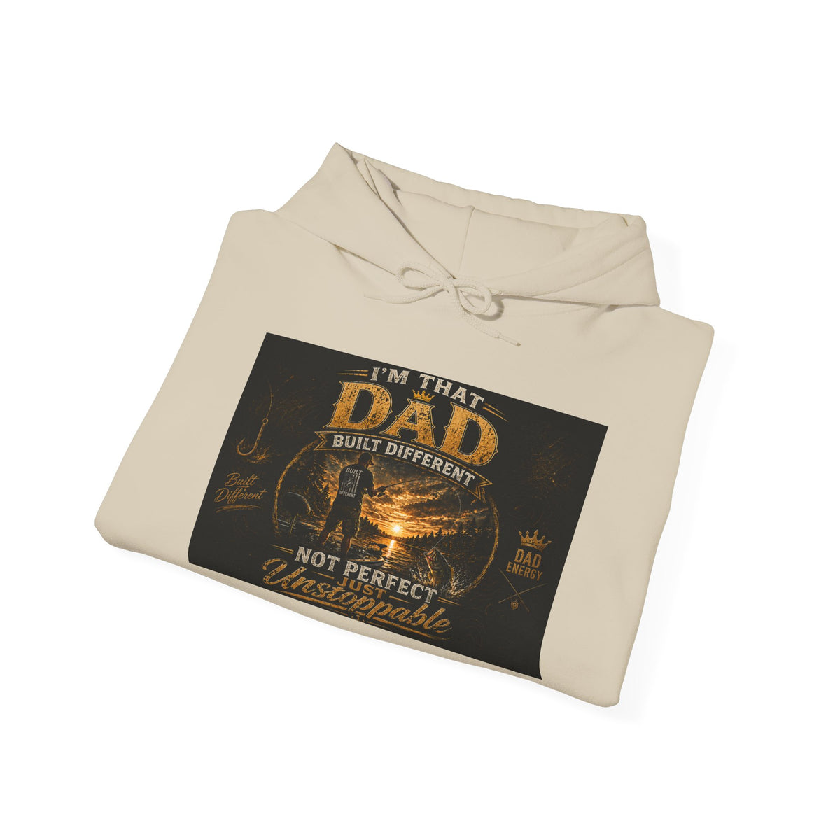 'I'm That Dad Built Different Not Perfect But Unstoppable' Graphic Hoodie