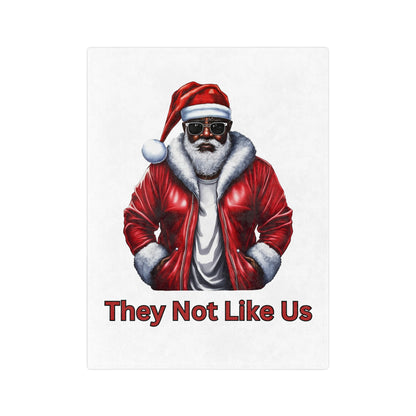 They Not Like Us-Velveteen Microfiber Blanket (White)