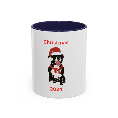 Black Dog Stocking Red Scarf