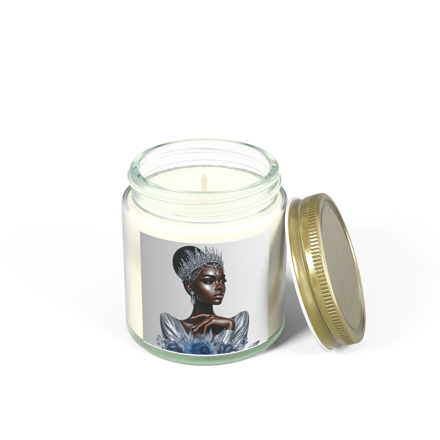 Silver-Scented Candles, Coconut Apricot Wax (4oz, 9oz)