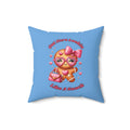 I Put Out For Santa-Spun Polyester Square Pillow (Lt Blue)