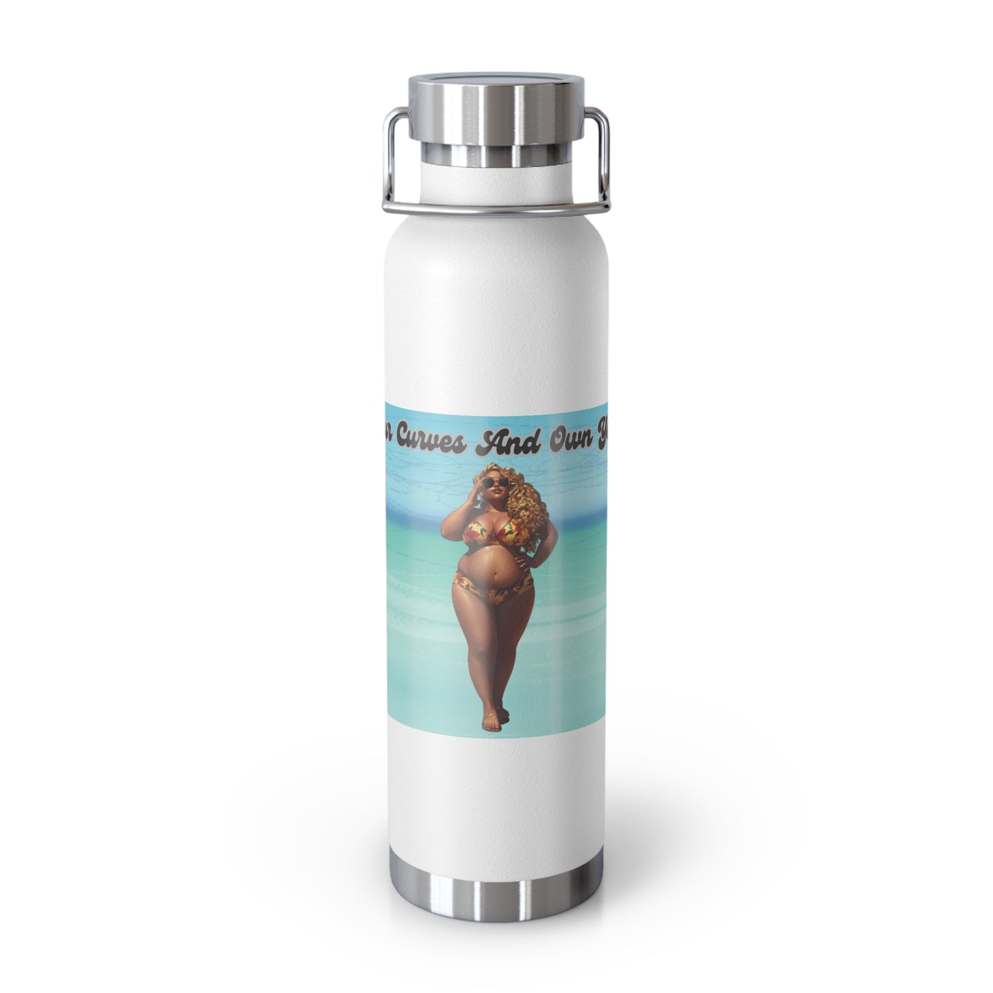 Rock Your Curves And Own Your Waves Insulated 22 oz Water Bottle